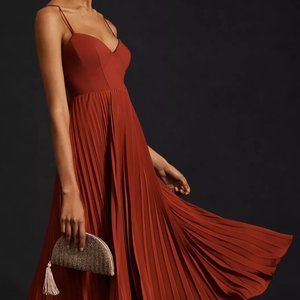 Anthropologie Sweetheart Bodice Midi Dress